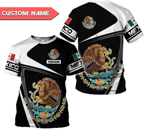 Personalized Name Mexican Shirts for Men 3D Customized Mexico Shirts for Men, Mexico Shirts for Women Mexico Shirt (US, Alpha, Small, Regular, Regular, Multi 7)