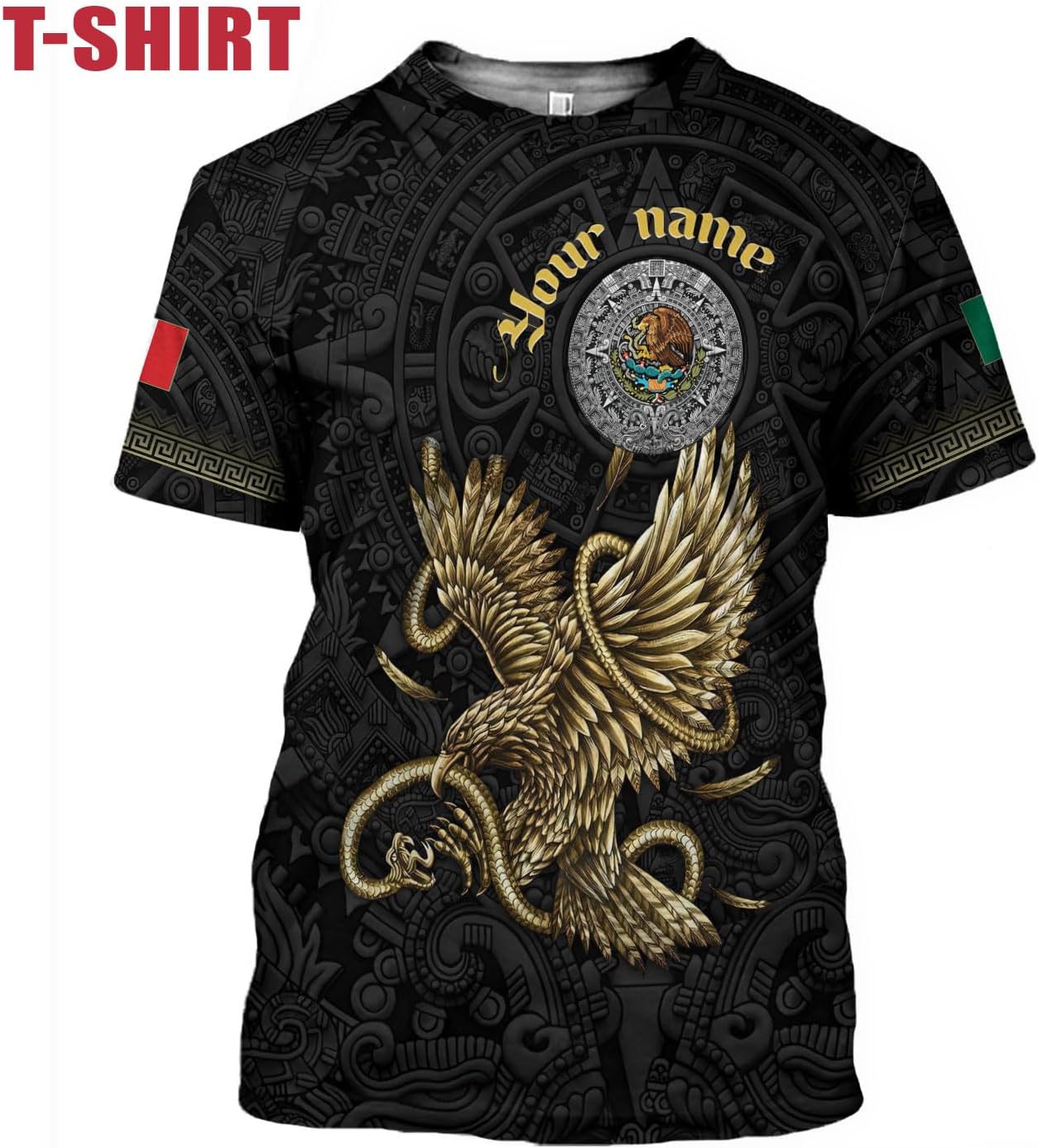 Mostprints Personalized Name Mexican Shirts for Men 3D, Customized Mexico Shirts for Men, Mexico Shirts for Women Mexico Shirt1