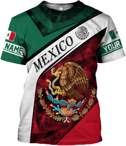 Personalized Name Mexican Hoodie 3D, Customized Mexican Hoodies for Men, Unisex Mexico Hoodie, Mexico Hoodies for Men