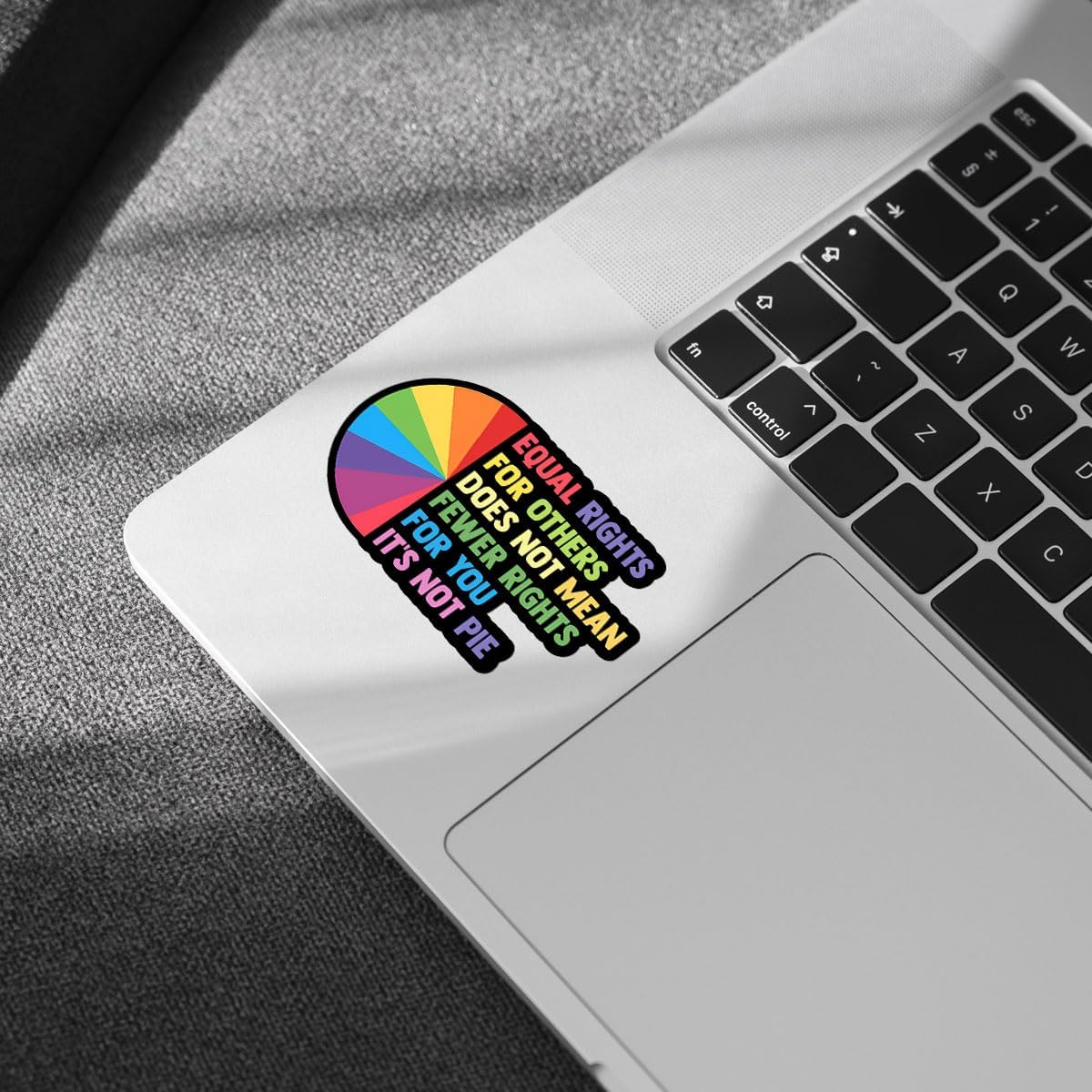 3 Pcs Equal Rights for Others Does Not Mean Fewer Rights for You It's Not Pie Sticker, LGBTQ Ally Pride Bumper Sticker - Vinyl Stickers for Water Bottles Laptop Phone Car Window Helmet 3 Inches
