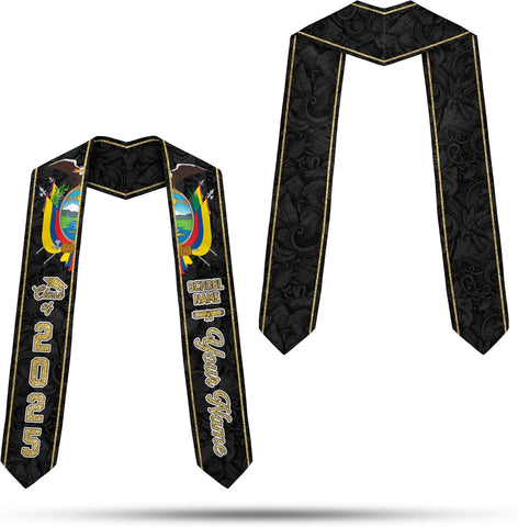 Pretyprints Ecuador Graduation Stole, Ecuadorians American Flag Graduation Sash 2025, Ecuadorians Graduation Sash
