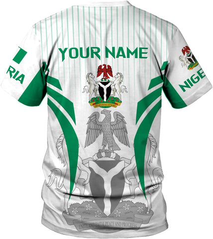 AOVL Personalized Nigeria Shirts Nigerian Flag Shirts Nigeria Flag Nigerian Pride Gift T-Shirt Nigerian Pride Shirt 3D S-5XL