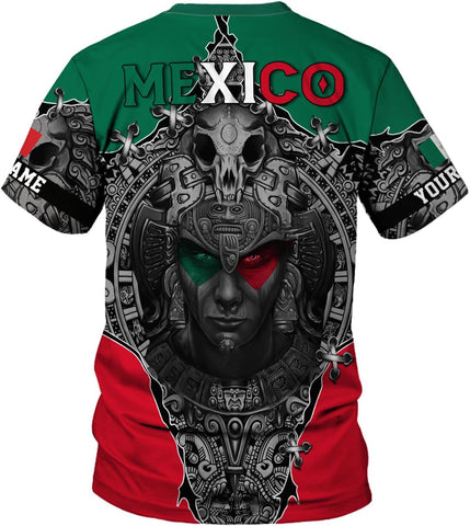 Mostprints Personalized Name Mexican Shirts for Men 3D, Customized Mexico Shirts for Men, Mexico Shirts for Women Mexico Shirt