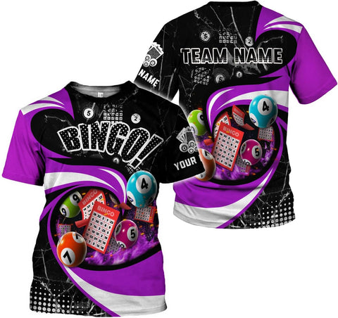 Custom Bingo Shirts for Women Bingo Lover Casino Players T-Shirt Funny Bingo Shirts Gifts Funny Bingo Player Game Lover Gift