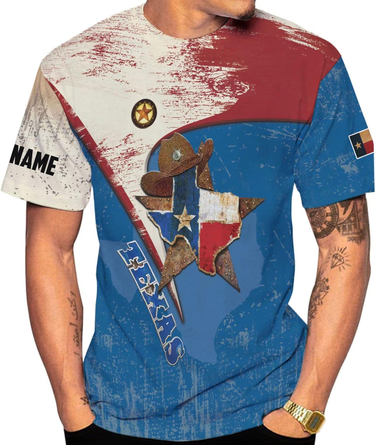 Mostprints Personalized Name Texas Flag and Map Dont Mess with Texas Shirts 3D Unisex Shirt for Men Women Adult Size S-5XL