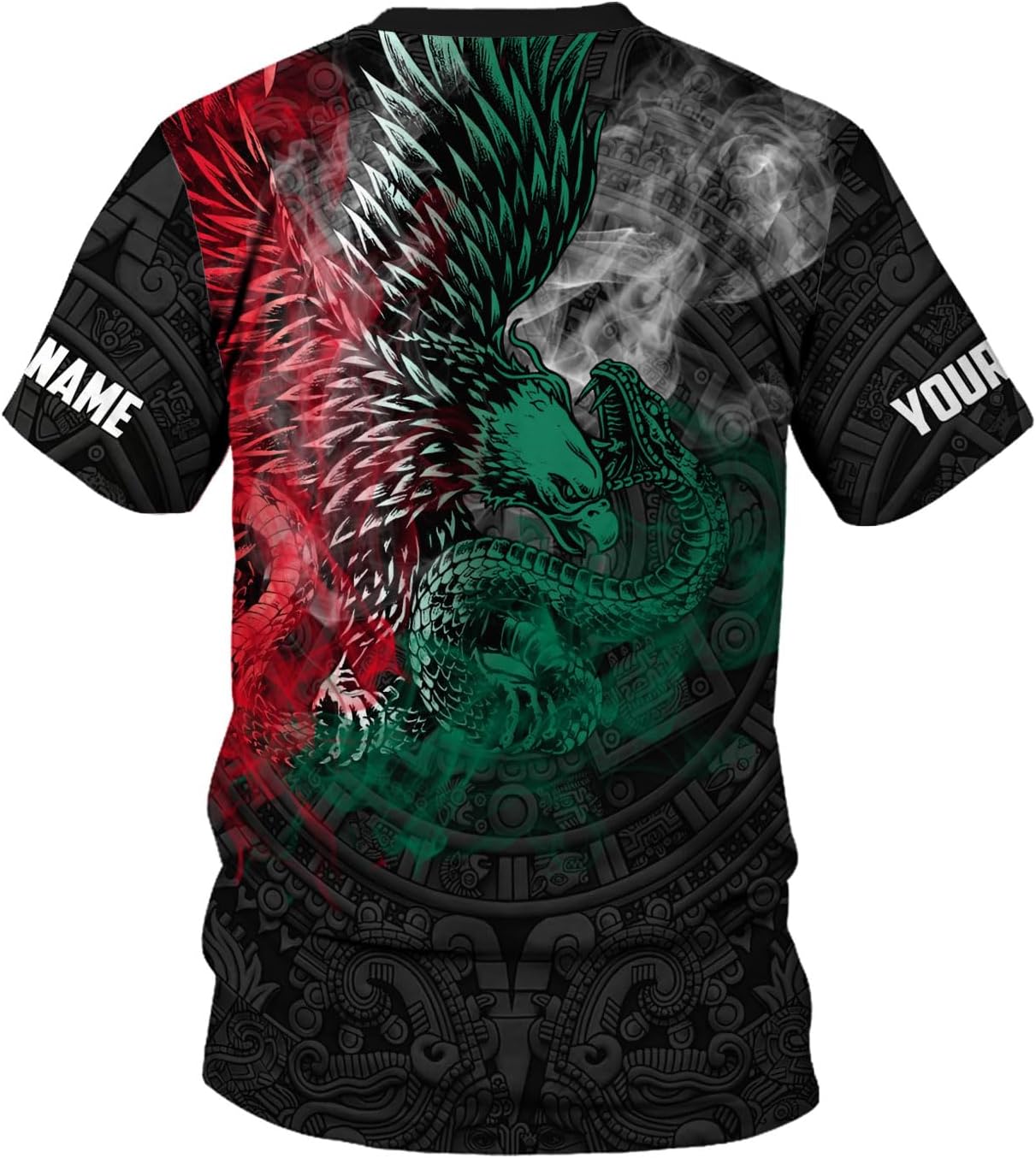 RoyalBro Personalized Mexico Shirt, Camisas de Mexico Customized Mexican Shirts Mexican Flag Mexico 3D Shirt for Men Women