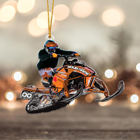 RoyalBro Personalized Snowmobile Ornament Snowmobile Gear Shoes Christmas Ornament for Snowmobile Lovers, Snowmobile Christmas Ornament Gift for Snowmobile Lovers (Style 1)