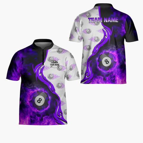 Ligthuy Personalized Billiard Jersey 3D, 8 Ball Shirt, Billiards Shirts for Men, Billiard Gifts for Men and Women S-5XL