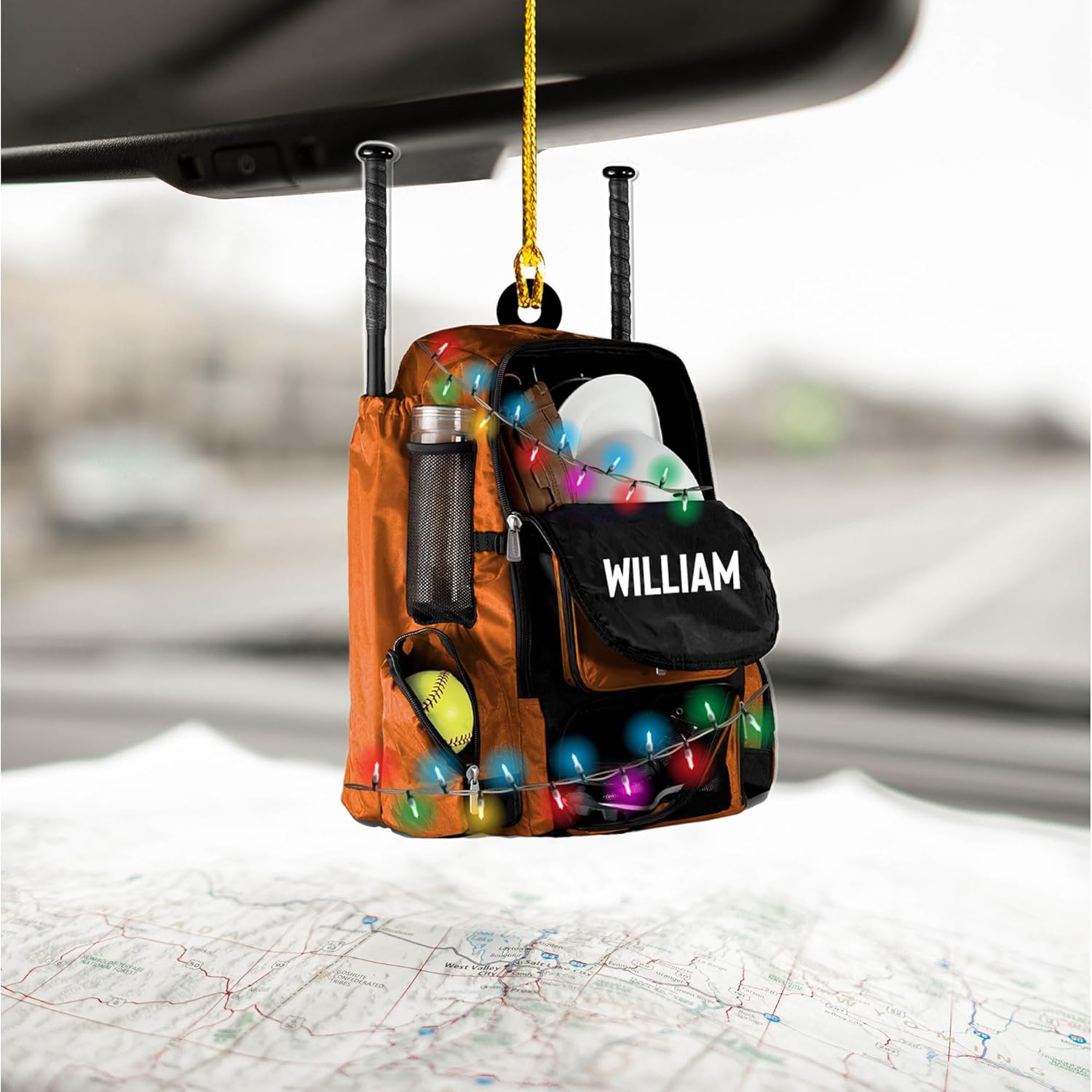 Artparel Personalized Softball Ornament Christmas Tree Decoration Custom Softball Christmas Ornament 2D Shape Flat Softball Lover Gifts Beginner Softball Players Ornament Gift (Softball 10)