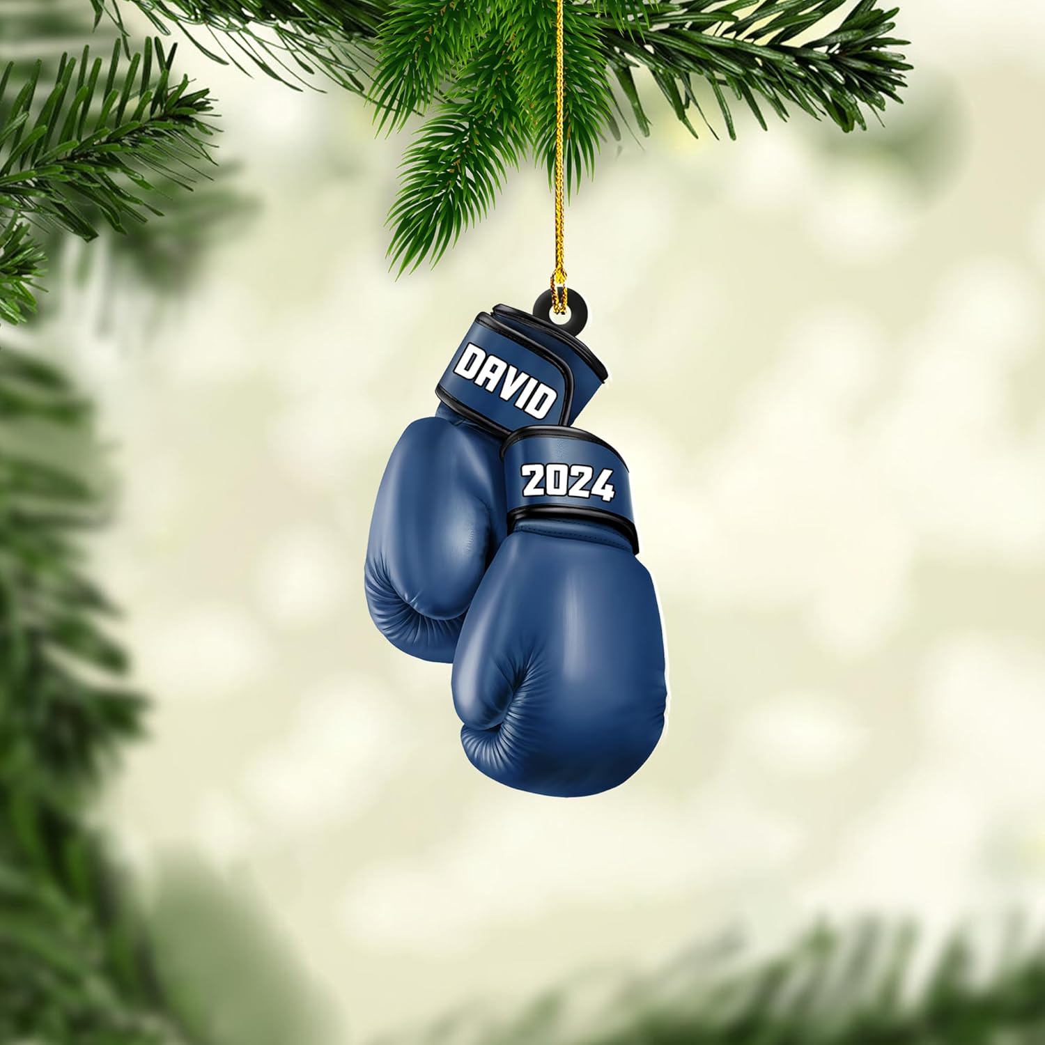 Personalized Boxing Ornament, Boxing Glove Ornament, Boxing Gloves Christmas Ornament 2024, Boxing Ornaments Christmas Tree Boxing Ornament Keepsake Kick Boxing Ornament Gift for Boxing Lovers (BXN2)