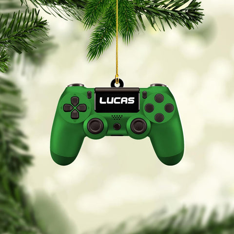 Personalized Video Game Controller Ornament, Custom Gamer Ornament Christmas Ornaments Gaming Controller Gift for Gamer, Gaming Ornaments for Christmas Tree Decorations 2D Gaming Ornaments (G5)