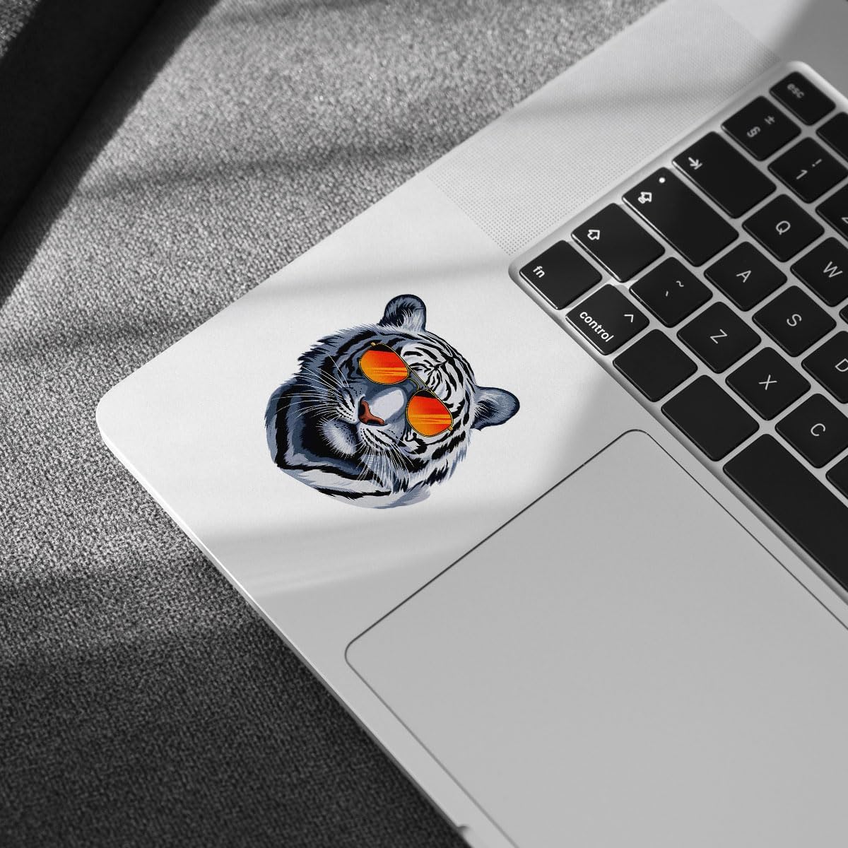 (3Pcs) Cool Animal Vinyl Sticker, Tiger Sunglasses Sticker, Tigress Decal, White Tiger's Head Bumper Sticker - Stickers for Laptop Water Bottle Car Helmet 3" (White Tiger Head)