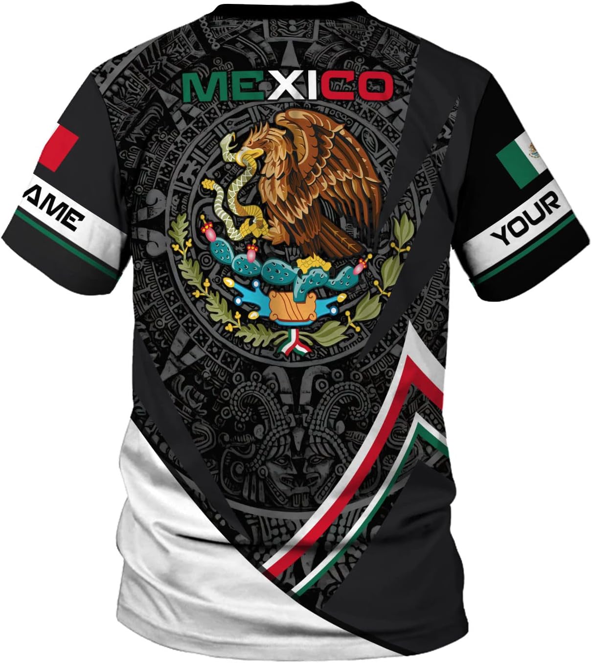 Mostefy Personalized Name Mexican Shirts for Men 3D, Customized Mexico Shirts for Men, Mexico Shirts for Women Mexico Shirt