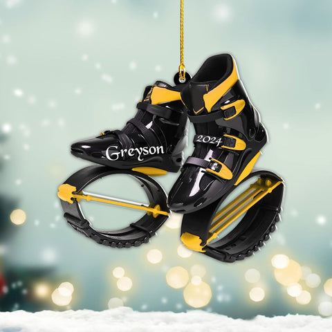AOVL Custom Jumps Boot Ornament 2024 Jumps Boot Shoes Ornament Jump Boots Christmas Ornament Jump Boots Gift for Xmas Jump Boots Flat 2D Hanging Ornaments (JB3)