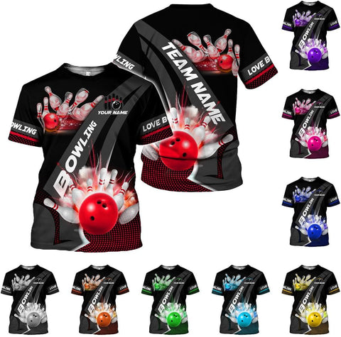 Rivelus Custom 3D Bowling Shirts Personalized for Men and Women - Unique Team Shirt & Gifts for Bowling Lovers