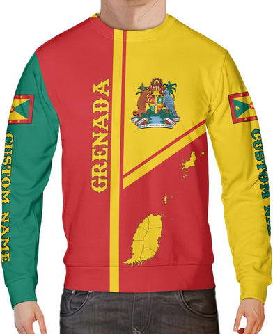 Personalized Name Grenada Shirts for Men, Grenada Shirts for Women, Proud Grenadan Shirts, Grenadian Flag Pride Shirt