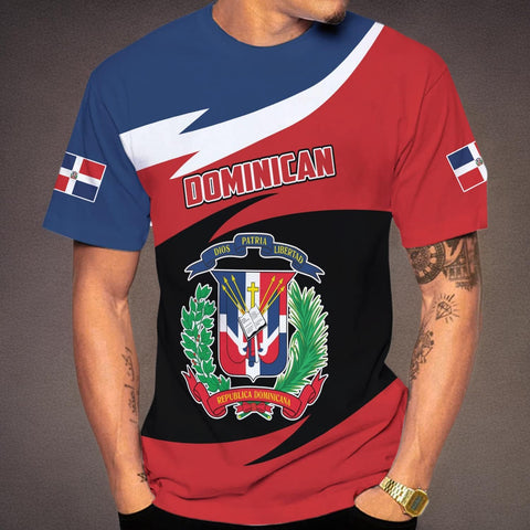 Vybonz Personalized Dominican Republic Shirts 3D, Republica Dominicana Tshirt, Dominican Republic Flag Shirt