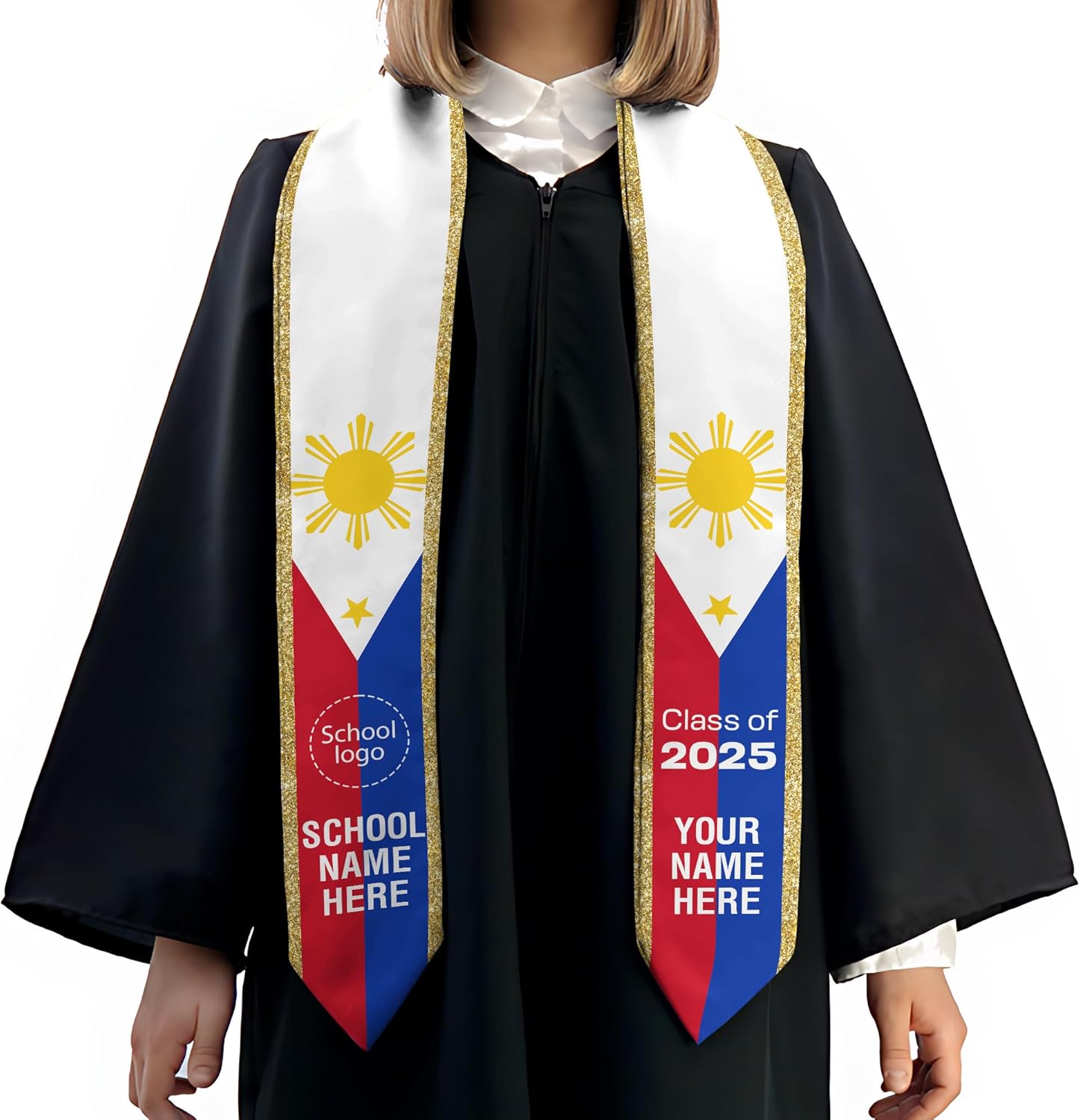 Customize Filipino Graduation Sash, Philippines Graduation Stole, Philippine Graduation Sash 2025