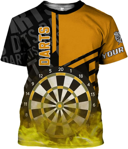 HomeDesign Personalized Dart Shirts, Darts Shirts for Men, Dart Jerseys for Teams, Dartboard Players Shirt Darts Board Gift