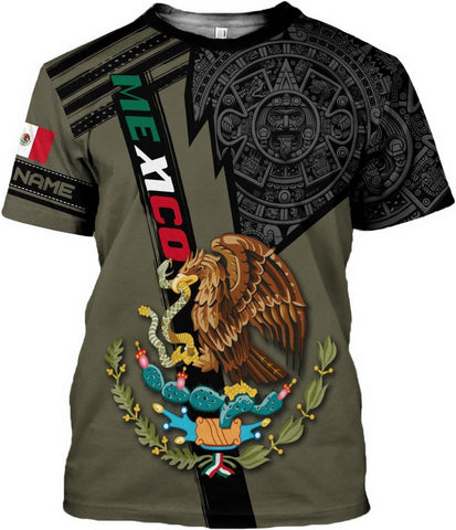 Mostefy Personalized Name Mexican Shirts for Men 3D, Customized Mexico Shirts for Men, Mexico Shirts for Women Mexico Shirt