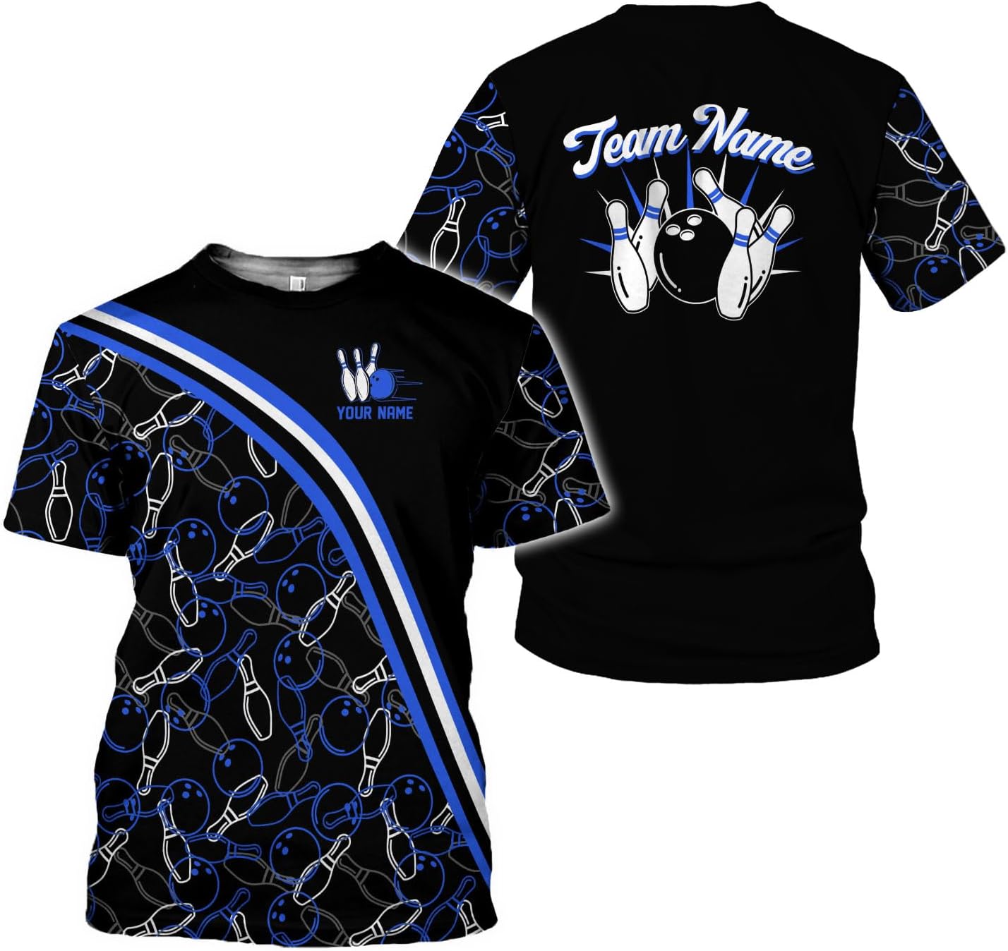Podagree Personalized Name Bowling Shirts for Men and Women 3D, Bowling Shirts for Team Bowling, Bowling Shirts Gift