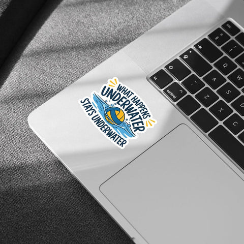 3Pcs What Happens Underwater Stays Underwater Sticker Funny Water Polo Stickers Water Polo Team Water Polo Coach Gift Water Polo Player Decal for Laptop Bottle Phone Car Hard Hat Helmet 3"x3"