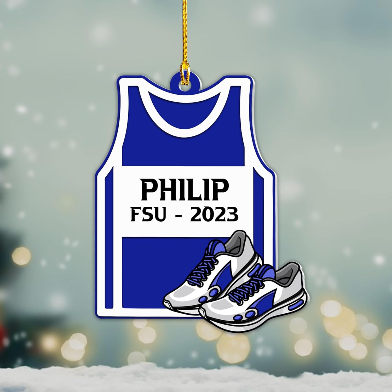 AOVL Personalized Running Christmas Ornament Gift for Runner Running Man Women Runner Gifts Girl Runner Gift Marathon Christmas Runner Ornament Runner Gift Xmas Ornament (Running 8)