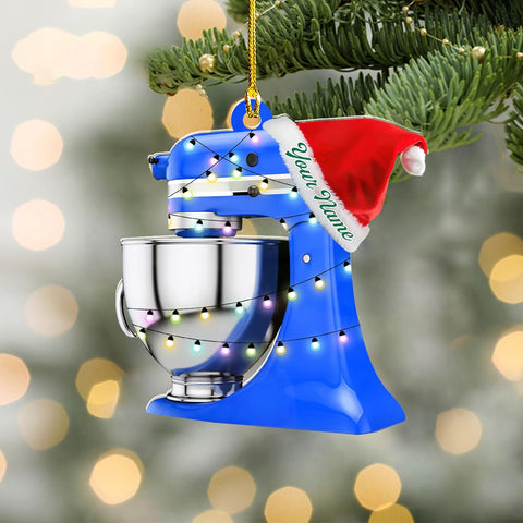 Custom Baking Mixer Lights 2D Flat Ornament Customized Stand Mixer Mica Christmas Ornaments Love Cooking Xmas Keepsake Gift Ideas Gifts for Chef Lovers Gift (BM2)
