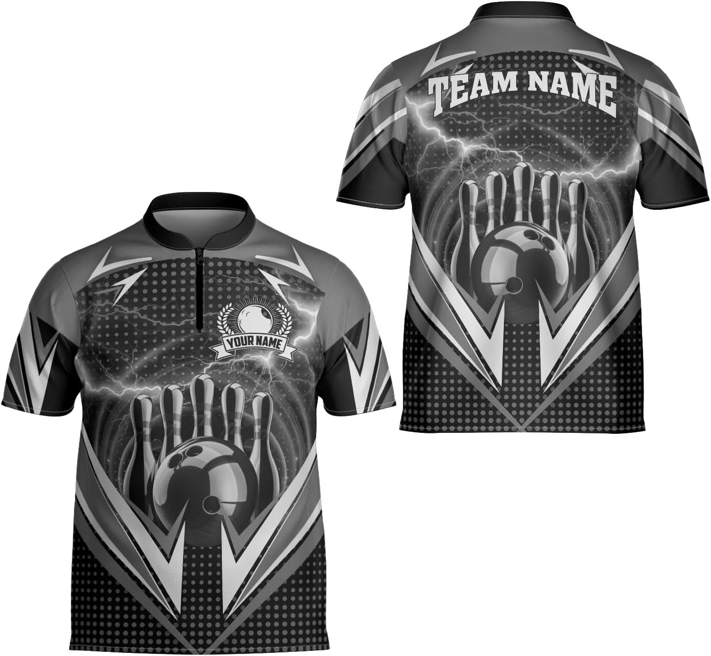 Ligthuy Personalized Bowling Jersey 3D, Bowling Shirts for Team, Bowling Shirt Unisex for Men Women, Bowling Shirts for Men