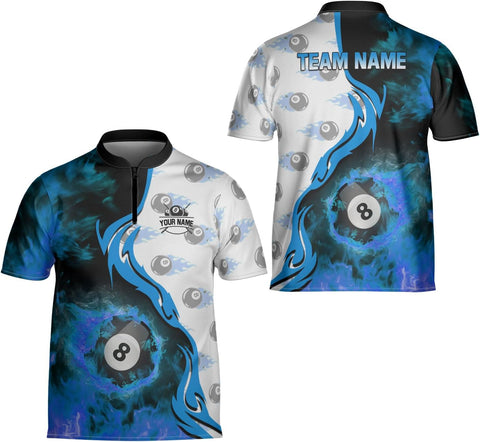 Ligthuy Personalized Billiard Jersey 3D, 8 Ball Shirt, Billiards Shirts for Men, Billiard Gifts for Men and Women S-5XL