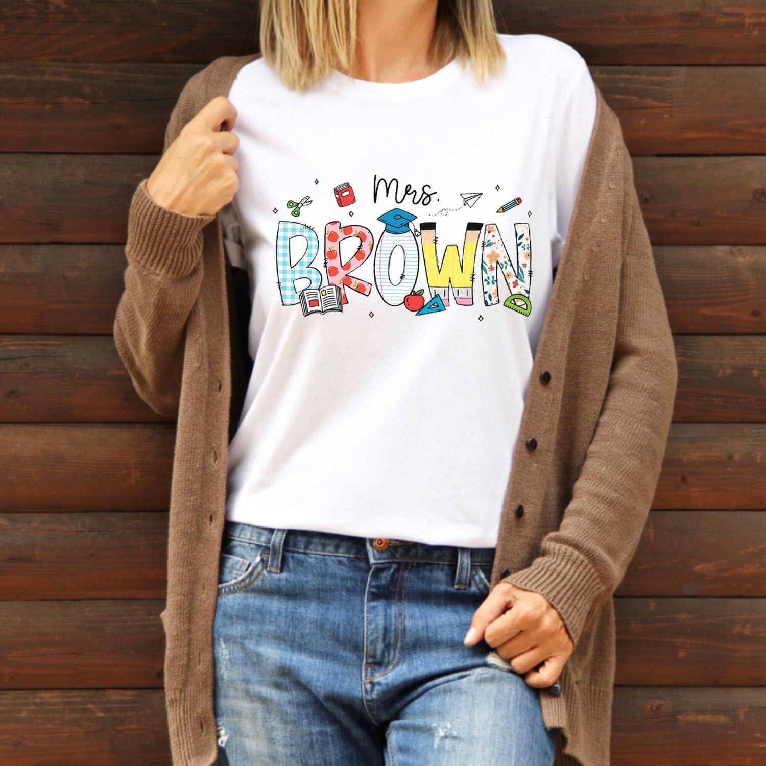 Personalized Teacher Shirt, Teacher Name Shirt, Custom Grade Kindergarten Teacher, Preschool Teacher Shirts Teacher Gift