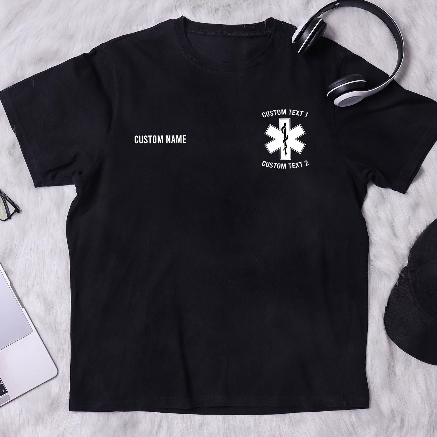 Custom EMT EMS Embroidered Sweatshirt Hoodie Personalized Paramedic Uniform Emergency Medical Technician Shirts Men Women
