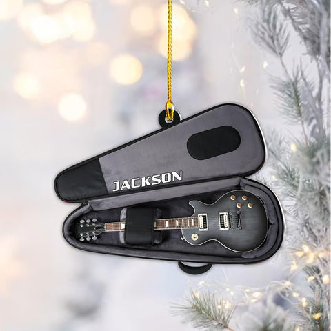 Artparel Personalized Guitar Ornament, Gifts for Guitar Lovers, Guitarist Music Lovers, Guitar Gifts for Guitar Players Lovers, Guitar Musical Instrument Christmas Ornament 2023 (Guitar 7)