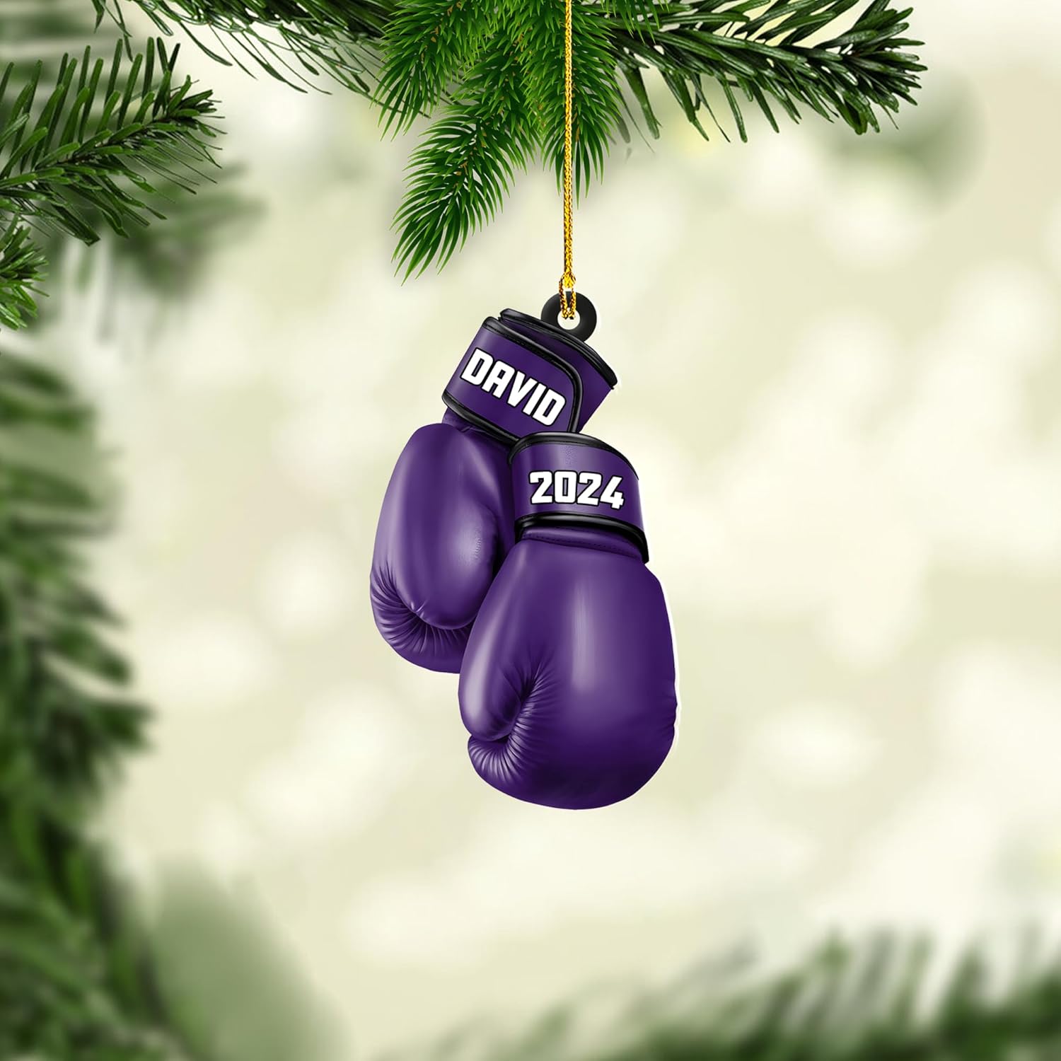 Personalized Boxing Ornament, Boxing Glove Ornament, Boxing Gloves Christmas Ornament 2024, Boxing Ornaments Christmas Tree Boxing Ornament Keepsake Kick Boxing Ornament Gift for Boxing Lovers (BXN2)
