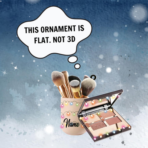 Suseaz Personalized Makeup Tools Christmas Ornament 2024, Makeup Box Christmas Ornament Gift for Makeup Artist, Christmas Tree Decor for Makeup Shop, Gift for New Makeup Coworkers (ON211)