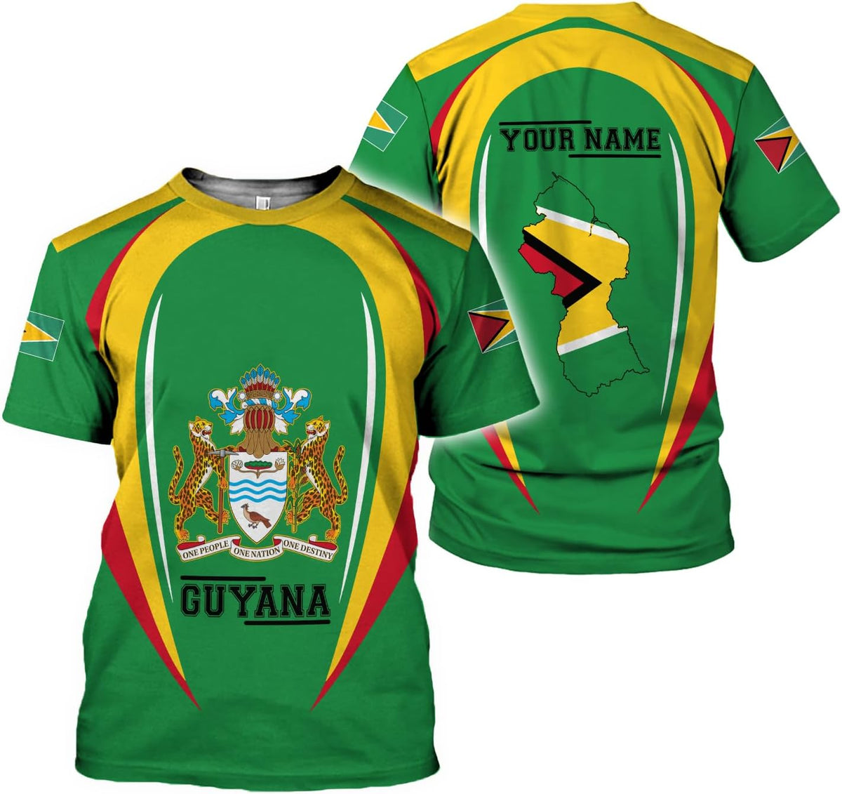 Personalized Name Guyana Shirts for Men and Women,Guyana Flag Funny Patriotic T-Shirt, Guyanese Pride Flag Shirt
