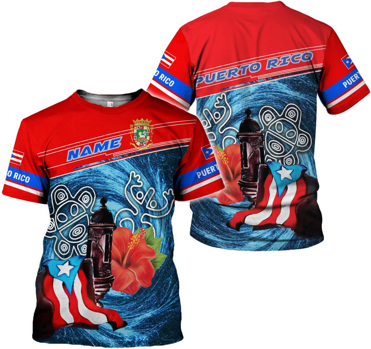 Personalized Puerto Rico Shirt, Puerto Rican T-Shirts for Women Men, Puerto Rico Flag Shirt, Pride T-Shirt for Puerto Rican