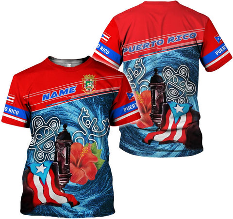 Personalized Puerto Rico Shirt, Puerto Rican T-Shirts for Women Men, Puerto Rico Flag Shirt, Pride T-Shirt for Puerto Rican