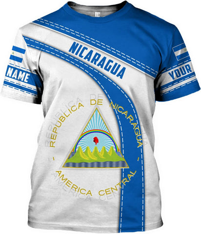 Personalized Nicaragua Shirt Custom Nicaragua Flag Lion Shirt for Men & Women Nicaraguan Camisas T-Shirt, Nicaragua Tshirt