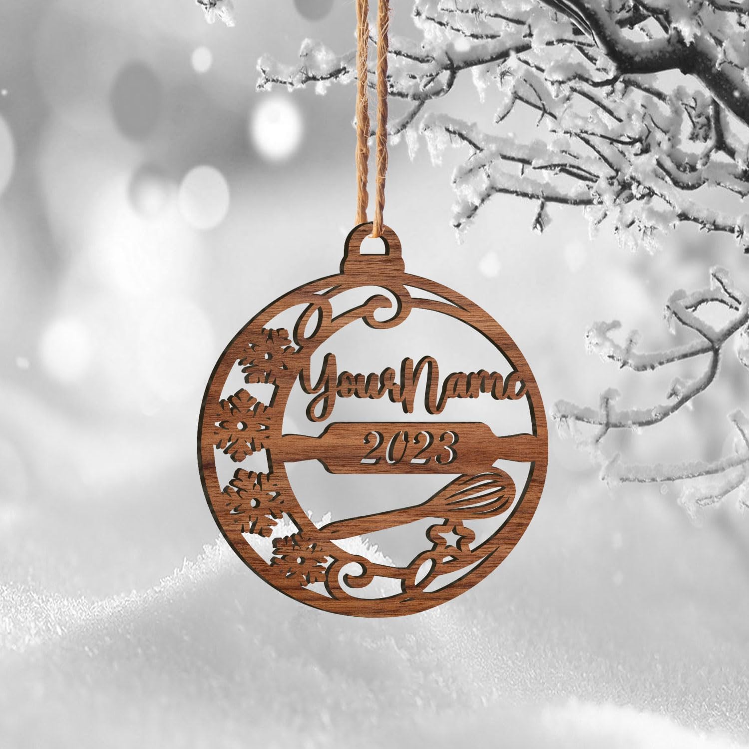 Personalized Baking Mixer Ornament, Baker Ornament for Christmas 2023, Baking Ornaments for Christmas Tree, Chef Christmas Ornament Tree Hanging Ornament Pine Decorations (Baker 16)