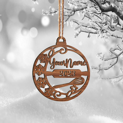 Personalized Baking Mixer Ornament, Baker Ornament for Christmas 2023, Baking Ornaments for Christmas Tree, Chef Christmas Ornament Tree Hanging Ornament Pine Decorations (Baker 16)