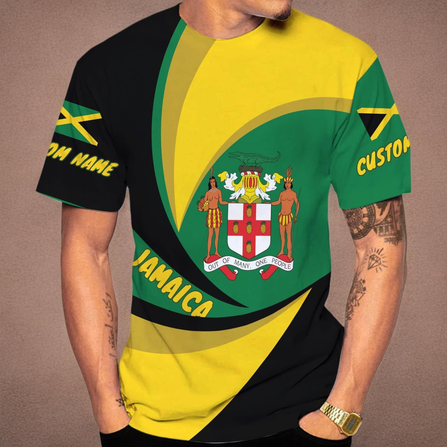 Personalized Jamaica Shirt Custom Jamaica Flag Lion Hoodie for Men and Women, Jamaican Pride Hoodie, Jamaicana Hoodie