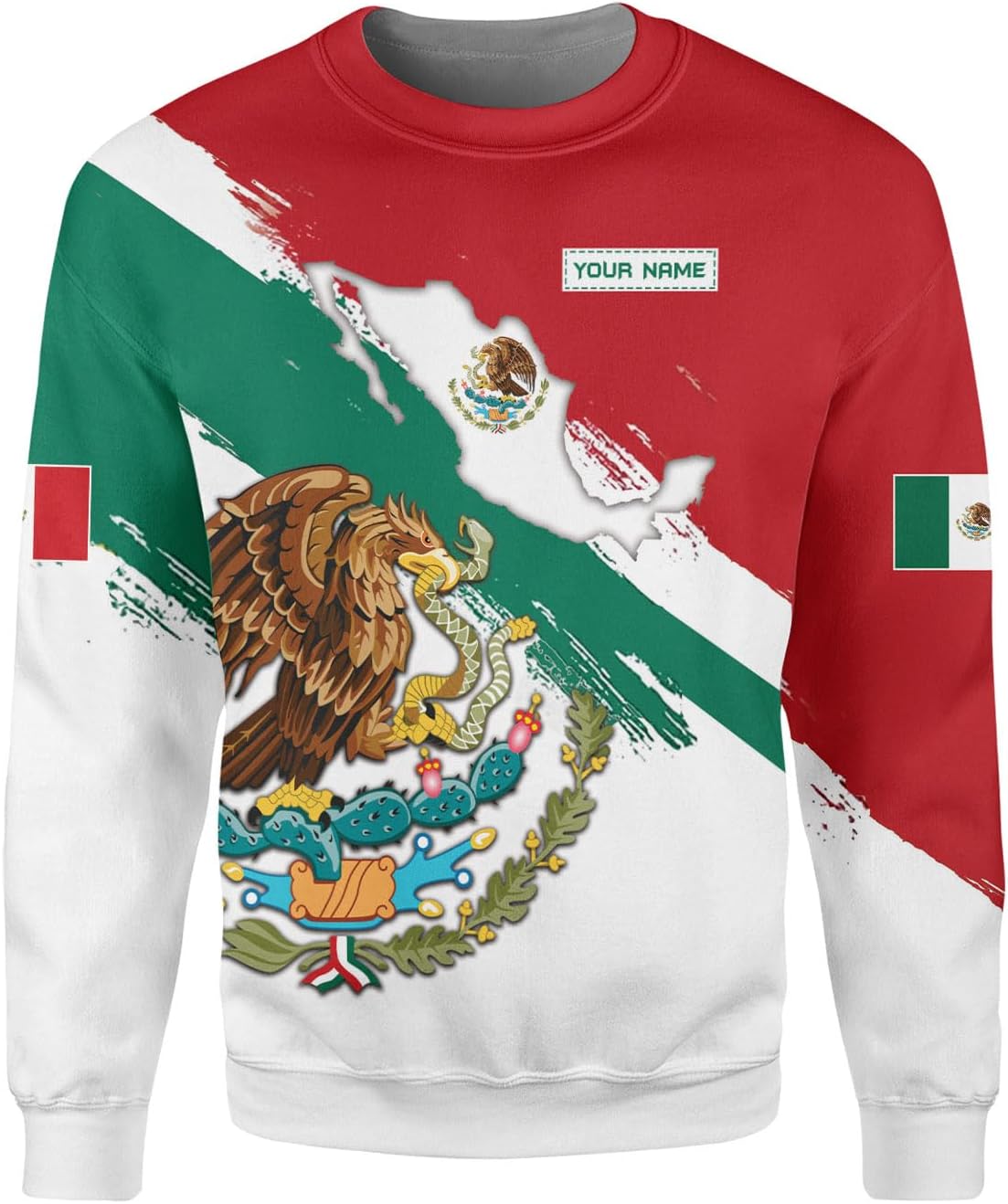 Personalized Name Mexican Shirts for Men, Customized Mexico Shirts for Men, Mexico Shirts for Women Mexico Shirt Eagle Flag