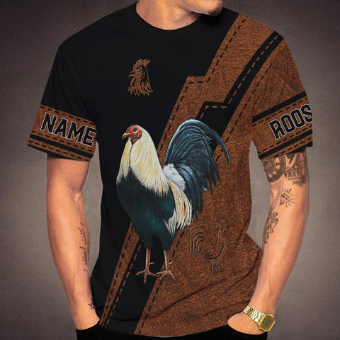 Mostefy Personalized Name Rooster Shirt 3D, Rooster Shirts for Men, Chicken Tshirts Shirts for Women, Funny Chicken Shirts