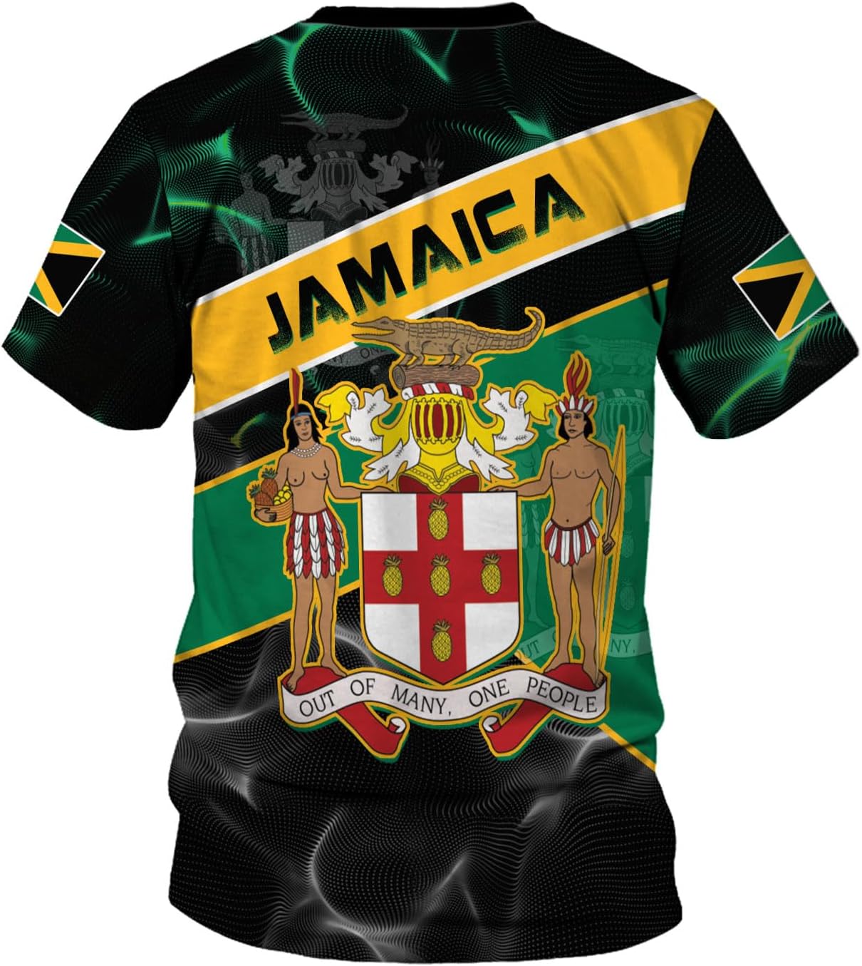 Ligthuy Personalized Jamaica Shirt 3D, Custom Jamaica Flag Lion Shirt for Men and Women, Jamaican Pride T-Shirt Unisex