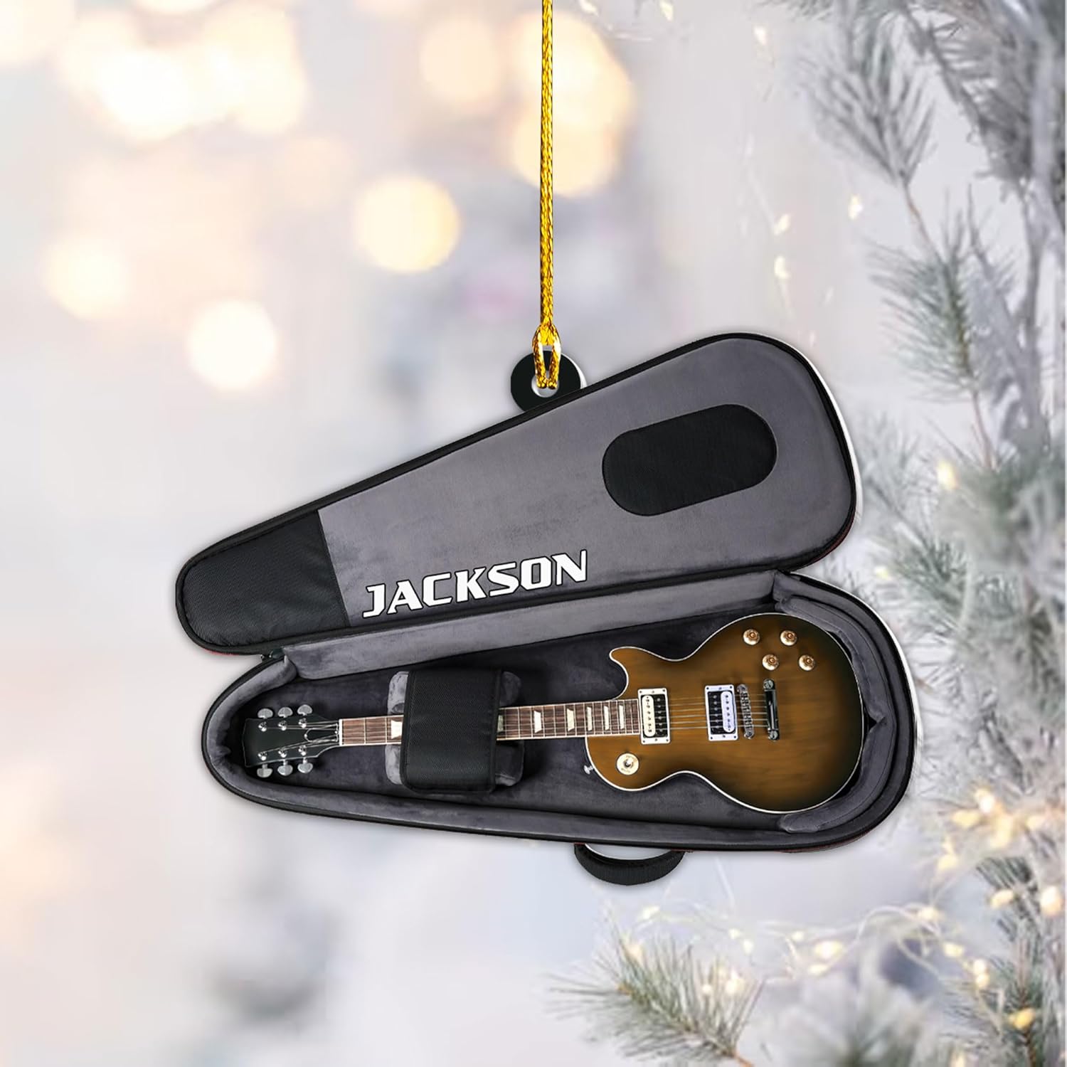 Artparel Personalized Guitar Ornament, Gifts for Guitar Lovers, Guitarist Music Lovers, Guitar Gifts for Guitar Players Lovers, Guitar Musical Instrument Christmas Ornament 2023 (Guitar 7)