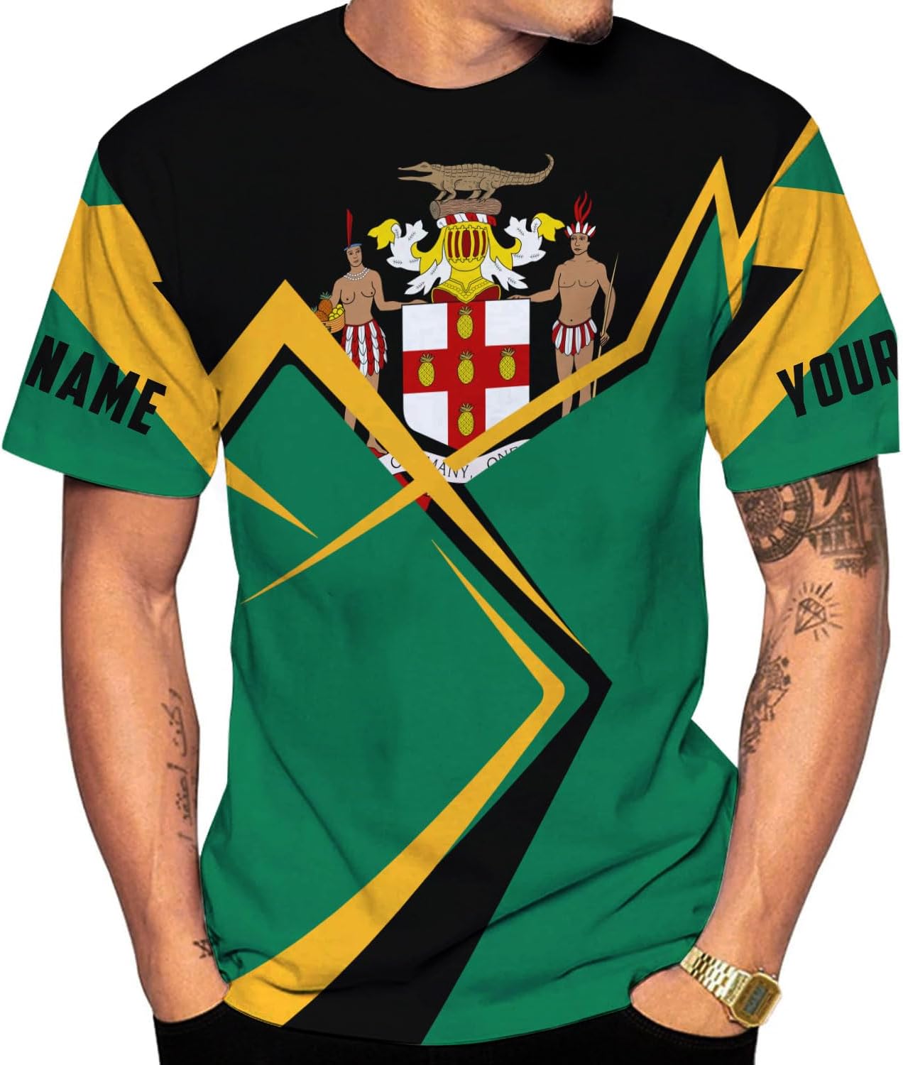 Personalized Jamaica Shirt Custom Jamaica Flag Lion Shirt for Men and Women, Jamaican Pride T-Shirt, Jamaica tshirt Jamaicana