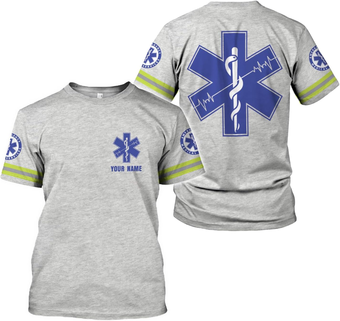 Podagree Personalized EMT Shirt, EMS Shirt, Customized EMS Shirts,EMT Paramedic Uniform Emergency Medical Technician Shirts