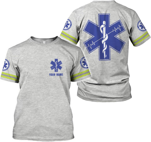 Podagree Personalized EMT Shirt, EMS Shirt, Customized EMS Shirts,EMT Paramedic Uniform Emergency Medical Technician Shirts