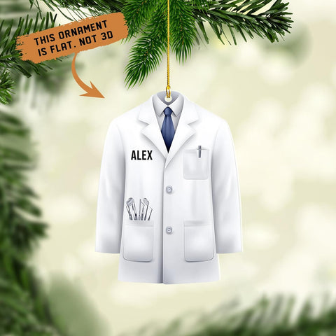 Personalized Dentist Christmas Ornament, Santa's Favorite Dentist Ornament, Doctor or Dental Hygienist Assistant Keepsake Gift, Teeth Ornament (Acrylic, Style 1)